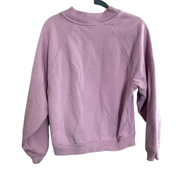 Alo Yoga Renown Crew Neck Pullover Sweatshirt Lavender Purple Womens - Picture 7 of 12